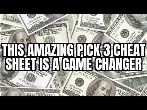 This Amazing Pick 3 CHEAT SHEET is a GAME GHANGER.